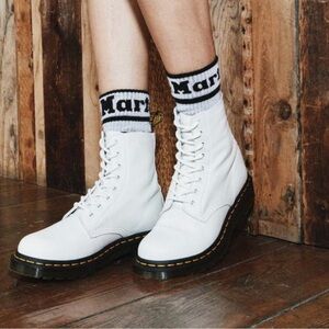 Dr. Martens White Leather Ankle Boots Size US Women’s 6